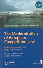 The Modernisation of the European Competition Law