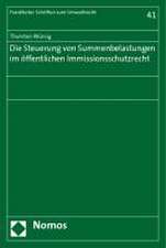 Die Steuerung von Summenbelastungen im öffentlichen Immissionsschutzrecht