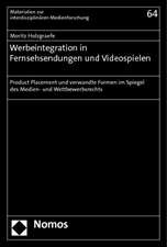 Werbeintegration in Fernsehsendungen und Videospielen