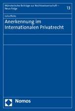 Anerkennung im Internationalen Privatrecht