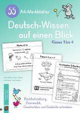 55 A4-Merkblätter Deutsch-Wissen auf einen Blick - Klasse 1 bis 4