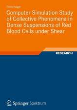 Computer Simulation Study of Collective Phenomena in Dense Suspensions of Red Blood Cells under Shear