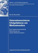 Unternehmensinterne Erfolgsfaktoren von Markentransfers: Eine ressourcenorientierte Betrachtung von weiten Markentransfers