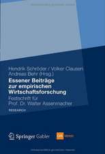 Essener Beiträge zur empirischen Wirtschaftsforschung: Festschrift für Prof. Dr. Walter Assenmacher