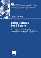 Human Resource Due Diligence: A Concept for Evaluating Employee Competences in Mergers & Acquisitions