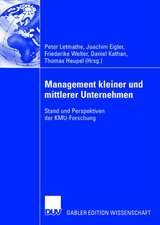 Management kleiner und mittlerer Unternehmen: Stand und Perspektiven der KMU-Forschung