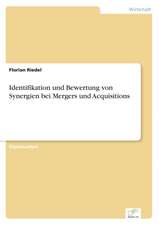 Identifikation Und Bewertung Von Synergien Bei Mergers Und Acquisitions: Spiegelbild Und Antagonist Seiner Zeit