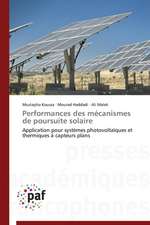 Performances des mécanismes de poursuite solaire