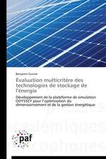 Évaluation multicritère des technologies de stockage de l'énergie