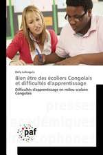 Bien être des écoliers Congolais et difficultés d'apprentissage