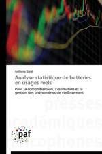 Analyse statistique de batteries en usages réels