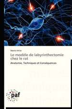 Le modèle de labyrinthectomie chez le rat