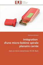 Integration D'Une Micro-Bobine Spirale Planaire Carree