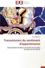 Transmission Du Sentiment D'Appartenance