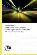 Interfaces entre oxydes métalliques et cristal liquide