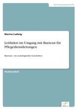 Leitfaden im Umgang mit Burnout für Pflegedienstleitungen