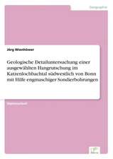 Geologische Detailuntersuchung einer ausgewählten Hangrutschung im Katzenlochbachtal südwestlich von Bonn mit Hilfe engmaschiger Sondierbohrungen