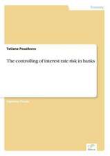 The controlling of interest rate risk in banks