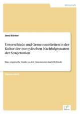 Unterschiede und Gemeinsamkeiten in der Kultur der europäischen Nachfolgestaaten der Sowjetunion