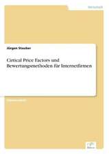 Cirtical Price Factors und Bewertungsmethoden für Internetfirmen