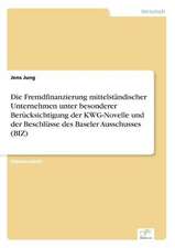 Die Fremdfinanzierung mittelständischer Unternehmen unter besonderer Berücksichtigung der KWG-Novelle und der Beschlüsse des Baseler Ausschusses (BIZ)