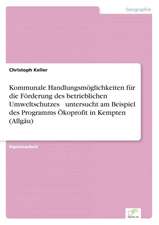 Kommunale Handlungsmöglichkeiten für die Förderung des betrieblichen Umweltschutzes ¿ untersucht am Beispiel des Programms Ökoprofit in Kempten (Allgäu)