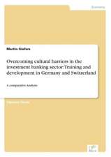 Overcoming cultural barriers in the investment banking sector: Training and development in Germany and Switzerland