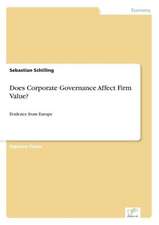 Does Corporate Governance Affect Firm Value?