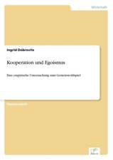 Kooperation Und Egoismus