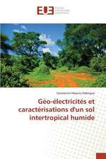 Geo-Electricites Et Caracterisations D'Un Sol Intertropical Humide: Balzac Flaubert & Stendhal Demiurges Du Xixe