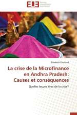 La Crise de La Microfinance En Andhra Pradesh: Causes Et Consequences