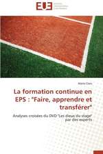 La Formation Continue En EPS: 