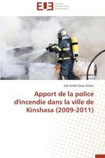 Apport de La Police D'Incendie Dans La Ville de Kinshasa (2009-2011): Bassin Versant de La Mgoua