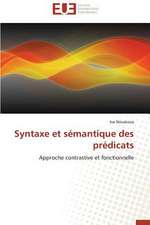 Syntaxe Et Semantique Des Predicats: Cas de La Savonnerie Nosa