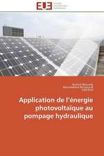 Application de L Energie Photovoltaique Au Pompage Hydraulique: D Une Approche a Une Realite