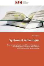 Syntaxe Et Semantique