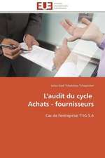 L'Audit Du Cycle Achats - Fournisseurs