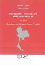 Das Deutsch - Thailändische Wirtschaftshandbuch