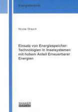 Einsatz von Energiespeicher-Technologien in Inselsystemen mit hohem Anteil Erneuerbarer Energien