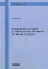 Thermodynamic Analysis of Standalone Fuel Processors for Syngas Production