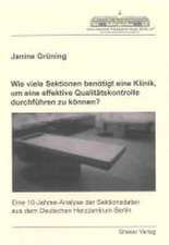 Wie viele Sektionen benötigt eine Klinik, um eine effektive Qualitätskontrolle durchführen zu können?