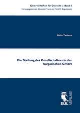 Die Stellung des Gesellschafters in der bulgarischen GmbH