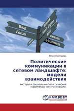 Politicheskie kommunikatsii v setevom landshafte: modeli vzaimodeystviya