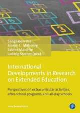 International Developments in Research on Extend – Perspectives on extracurricular activities, after–school programmes, and all–day schools