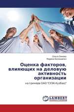 Otsenka faktorov, vliyayushchikh na delovuyu aktivnost' organizatsii