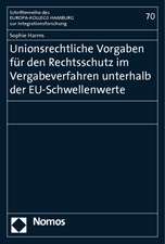 Unionsrechtliche Vorgaben für den Rechtsschutz im Vergabeverfahren unterhalb der EU-Schwellenwerte