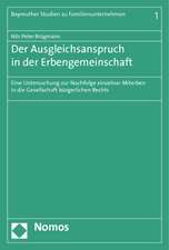 Der Ausgleichsanspruch in der Erbengemeinschaft