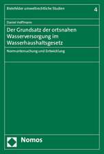 Der Grundsatz Der Ortsnahen Wasserversorgung Im Wasserhaushaltsgesetz