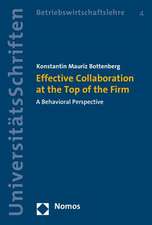 Effective Collaboration at the Top of the Firm