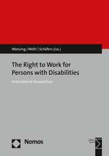 The Right to Work for Persons with Disabilities